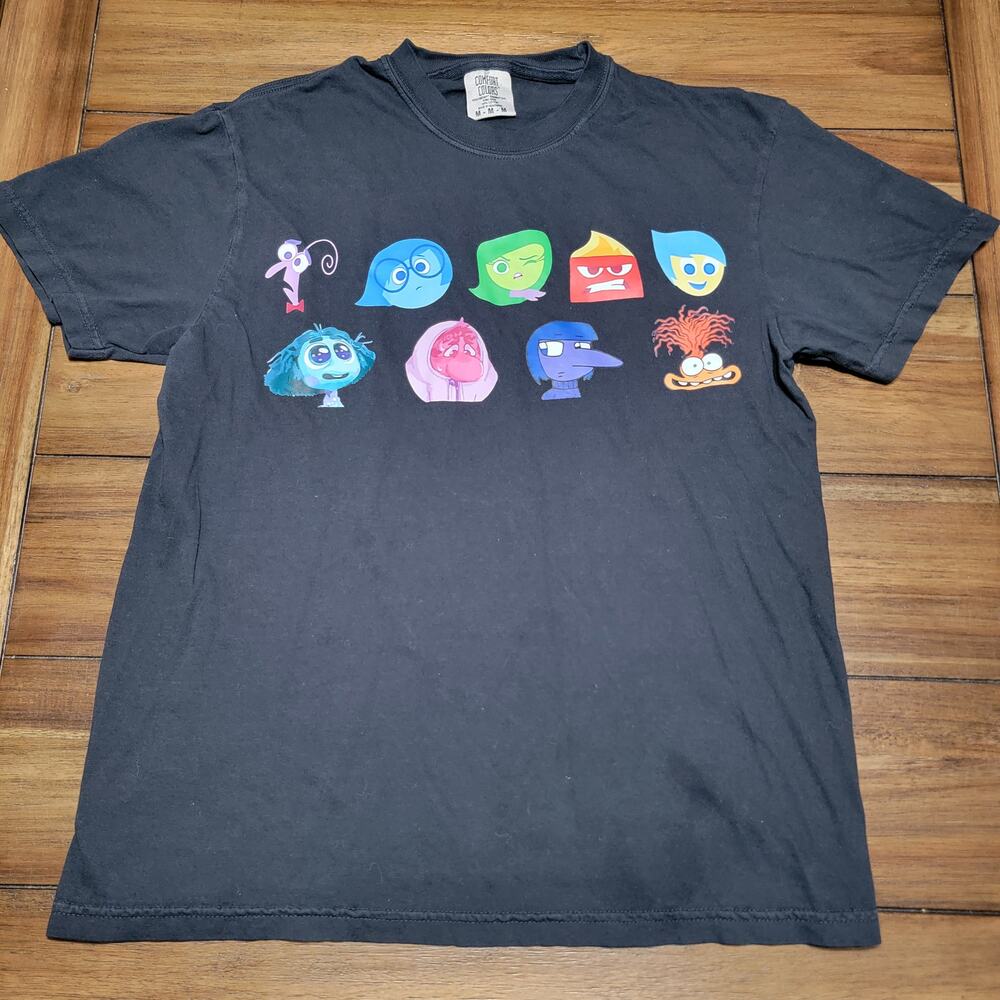 Inside Out Black Unisex Tee "It's Okay To Feel All The Feels" - Size Medium